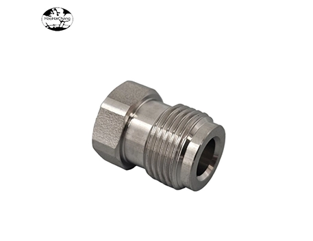 HHC-1121 de acero inoxidable CNC adaptador roscado torneado